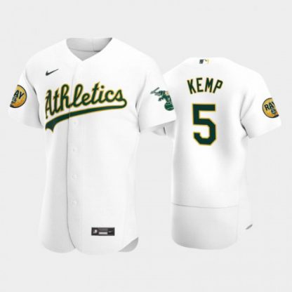Oakland Oakland Athletics #5 Tony Kemp Men's Nike 2022 Ray Patch Authentic Home White Jersey