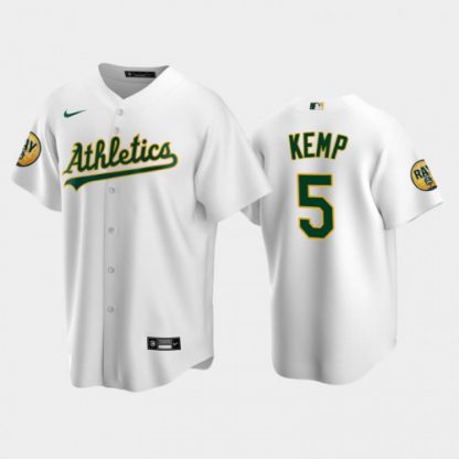 Oakland Oakland Athletics #5 Tony Kemp Men's Nike 2022 Ray Patch Authentic Home White Jersey