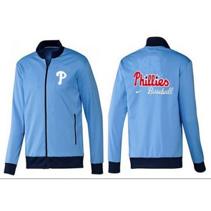 MLB Philadelphia Philadelphia Phillies Zip Jacket Light Blue