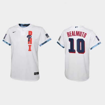 Philadelphia Philadelphia Phillies #10 JT Realmuto Youth 2021 Mlb All Star Game White Jersey