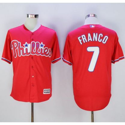 Philadelphia Phillies #7 Maikel Franco Red New Cool Base Stitched MLB Jersey
