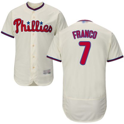 Philadelphia Phillies #7 Maikel Franco Cream Flexbase Authentic Collection Stitched MLB Jersey