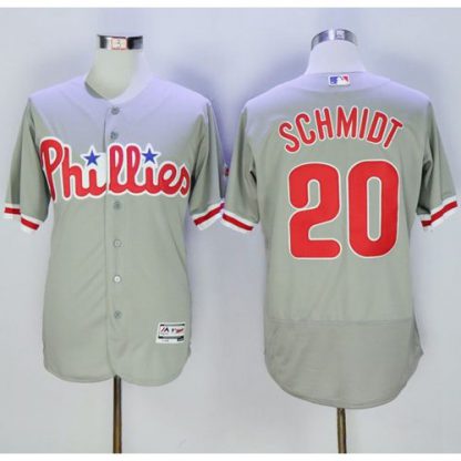 Philadelphia Phillies #20 Mike Schmidt Grey Flexbase Authentic Collection Stitched MLB Jersey