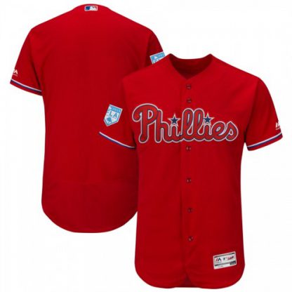 Philadelphia Phillies Blank Red 2019 Spring Training Flex Base Stitched MLB Jersey
