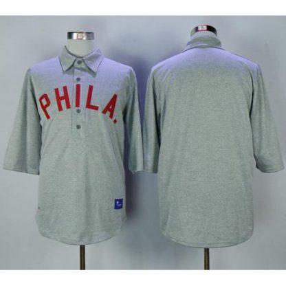 Mitchell And Ness 1900 Philadelphia Phillies Blank Grey Throwback Stitched MLB Jersey