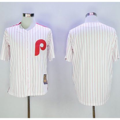 Philadelphia Phillies Blank White(Red Strip) Cooperstown Stitched MLB Jersey