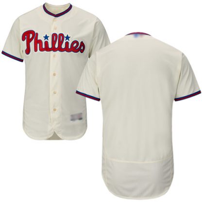 Philadelphia Phillies Blank Cream Flexbase Authentic Collection Stitched MLB Jersey