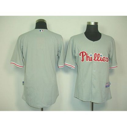 Philadelphia Phillies Blank Grey Cool Base Stitched MLB Jersey