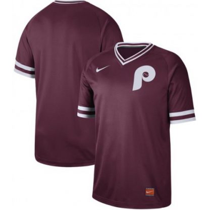Nike Philadelphia Phillies Blank Maroon Authentic Cooperstown Collection Stitched MLB Jersey