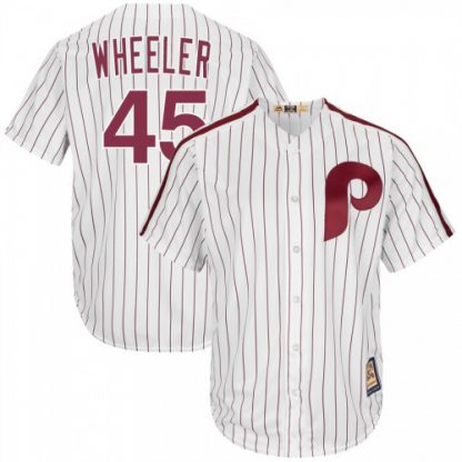 Philadelphia Philadelphia Phillies #45 Zack Wheeler Majestic Cooperstown Collection Cool Base Player Jersey White