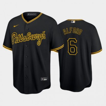 Pittsburgh Pittsburgh Pirates #6 Anthony Alford Game Men's Nike Alternate MLB Jersey - Black