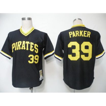 Mitchell and Ness Pittsburgh Pirates #39 Dave Parker Black Throwback Stitched MLB Jersey