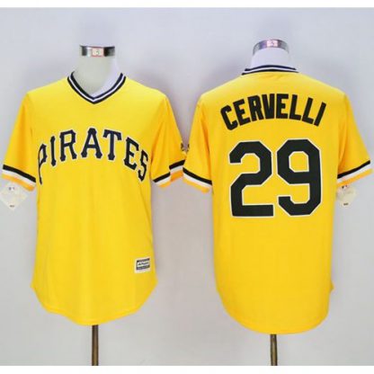 Pittsburgh Pirates #29 Francisco Cervelli Gold New Cool Base Stitched MLB Jersey