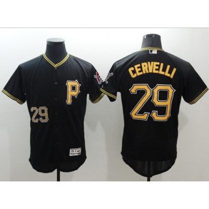 Pittsburgh Pirates #29 Francisco Cervelli Black Flexbase Authentic Collection Stitched MLB Jersey