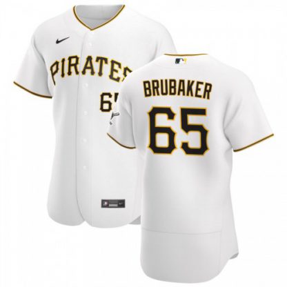 Pittsburgh Pittsburgh Pirates #65 JT Brubaker Men's Nike White Home 2020 Authentic Player MLB Jersey