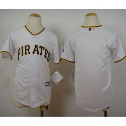 Pittsburgh Pirates Blank White Cool Base Stitched Youth MLB Jersey