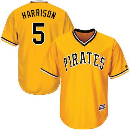 Pittsburgh Pirates #5 Josh Harrison Gold Cool Base Stitched Youth MLB Jersey