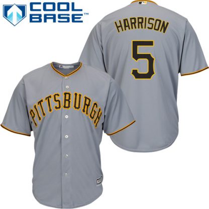 Pittsburgh Pirates #5 Josh Harrison Grey Cool Base Stitched Youth MLB Jersey