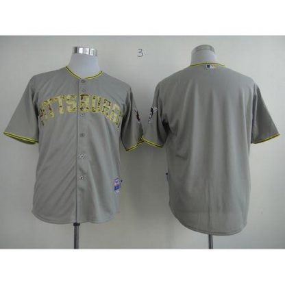 Pittsburgh Pirates Blank Grey USMC Cool Base Stitched MLB Jersey