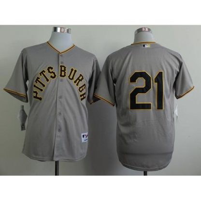 Pittsburgh Pirates #21 Roberto Clemente Grey 1953 Turn Back The Clock Stitched MLB Jersey