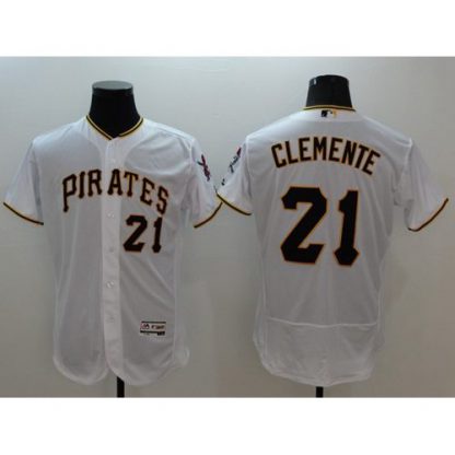 Pittsburgh Pirates #21 Roberto Clemente White Flexbase Authentic Collection Stitched MLB Jersey