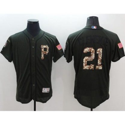 Pittsburgh Pirates #21 Roberto Clemente Green Flexbase Authentic Collection Salute to Service Stitched MLB Jersey