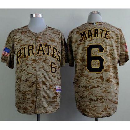 Pittsburgh Pirates #6 Starling Marte Camo Alternate Cool Base Stitched MLB Jersey