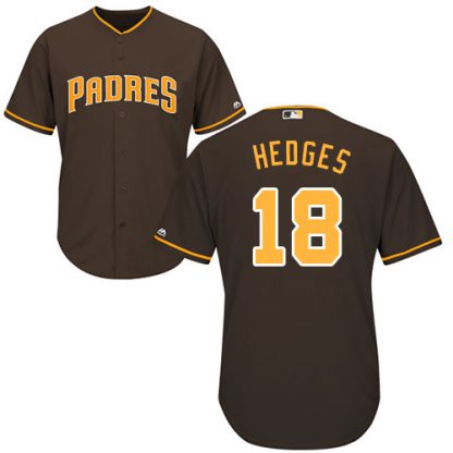 San Diego Padres #18 Austin Hedges Brown New Cool Base Stitched MLB Jersey