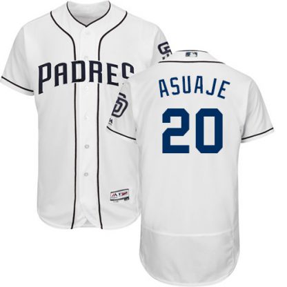 San Diego Padres #20 Carlos Asuaje White Flexbase Authentic Collection Stitched MLB Jersey