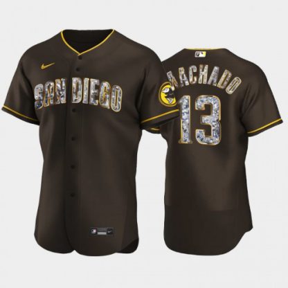 San Diego San Diego Padres #13 Manny Machado Men's Nike Diamond Edition MLB Jersey - Brown