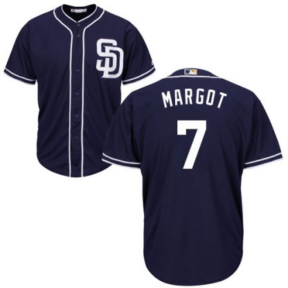 San Diego Padres #7 Manuel Margot Navy Blue New Cool Base Stitched MLB Jersey