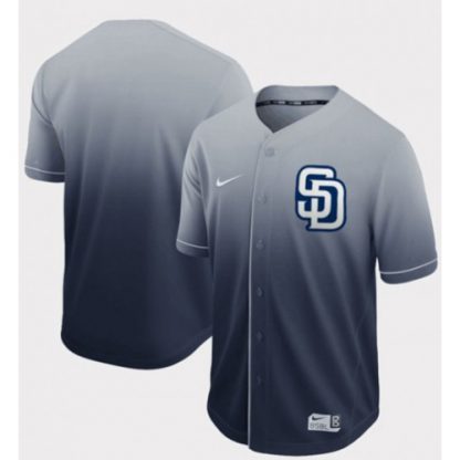 Nike San Diego Padres Blank Navy Fade Authentic Stitched MLB Jersey