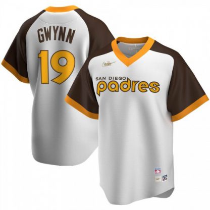 San Diego San Diego Padres #19 Tony Gwynn San Nike Home Cooperstown Collection Player MLB Jersey White