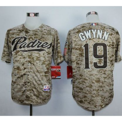San Diego Padres #19 Tony Gwynn Camo Alternate 2 Cool Base Stitched MLB Jersey