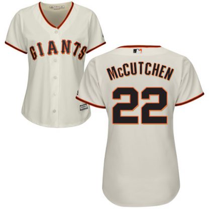 San Francisco Giants #22 Andrew McCutchen Cream Home Women's Stitched MLB Jersey