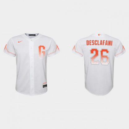 San Francisco San Francisco Giants #26 Anthony Desclafani Youth 2021 City Connect White Jersey