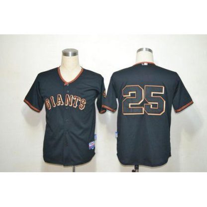 San Francisco Giants #25 Barry Bonds Black Fashion Stitched MLB Jersey