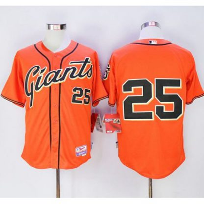 San Francisco Giants #25 Barry Bonds Orange Alternate Cool Base Stitched MLB Jersey