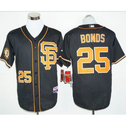 San Francisco Giants #25 Barry Bonds Black 2016 Cool Base Stitched MLB Jersey