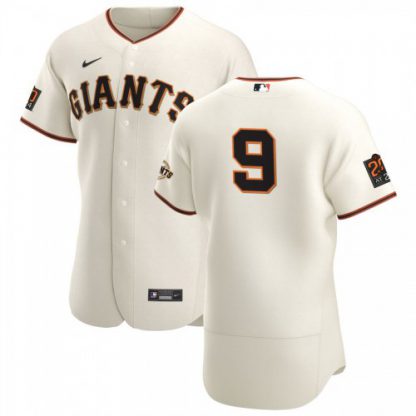 San Francisco San Francisco Giants #9 Brandon Belt Men's Nike Cream Home 2020 Authentic 20 at 24 Patch Player MLB Jersey