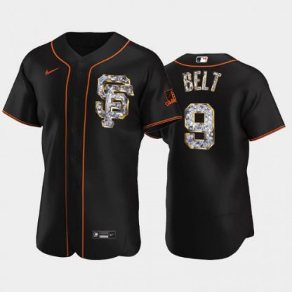 San Francisco San Francisco Giants #9 Brandon Belt Men's Nike Diamond Edition MLB Jersey - Black