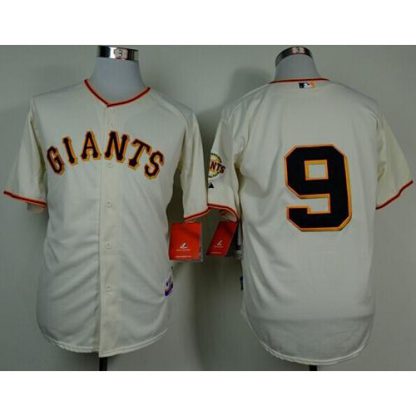 San Francisco Giants #9 Brandon Belt Cream Cool Base Stitched MLB Jersey