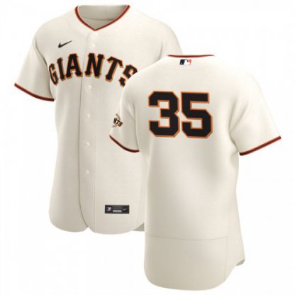 San Francisco San Francisco Giants #35 Brandon Crawford Men's Nike Cream Home 2020 Authentic Player MLB Jersey