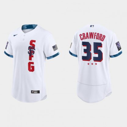 San Francisco San Francisco Giants #35 Brandon Crawford 2021 Mlb All Star Game Authentic White Jersey