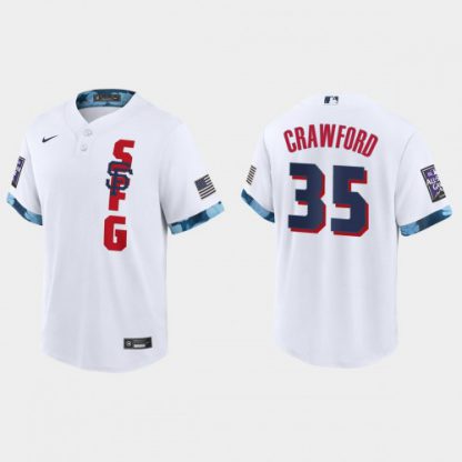 San Francisco San Francisco Giants #35 Brandon Crawford 2021 Mlb All Star Game Fan's Version White Jersey