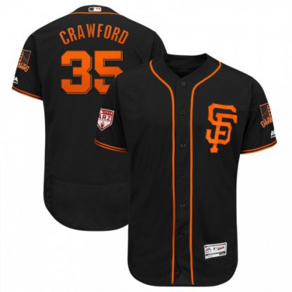 San Francisco Giants #35 Brandon Crawford Black 2019 Spring Training Flex Base Stitched MLB Jersey