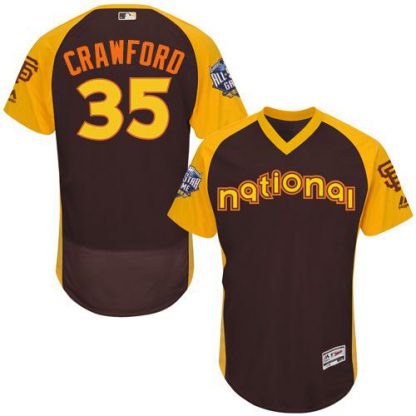 San Francisco Giants #35 Brandon Crawford Brown Flexbase Authentic Collection 2016 All-Star National League Stitched MLB Jersey
