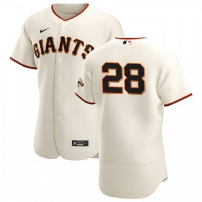 San Francisco San Francisco Giants #28 Buster Posey Men's Nike Cream Home 2020 Authentic Player MLB Jersey