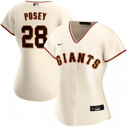 San Francisco San Francisco Giants #28 Buster Posey Nike Women's Home 2020 MLB Player Jersey Cream