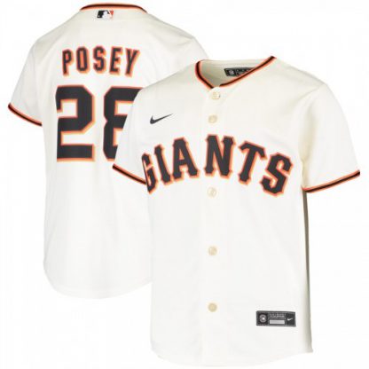 San Francisco San Francisco Giants #28 Buster Posey Nike Youth Home 2020 MLB Player Jersey Cream